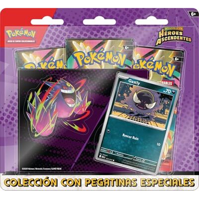 Pokémon : Colección con Pegatinas Especiales de Megaevolución-Héroes Ascendentes: (1 Carta holográfica de promoción y 3 Sobres de Mejora) Pokémon : Colección con Pegatinas Especiales de Megaevolución-Héroes Ascendentes: (1 Carta holográfica de promoción y 3 Sobres de Mejora)