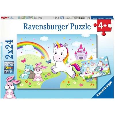 Ravensburger Puzle Infantil , Fairytale Unicorn, Rompecabezas para niños a Partir de 4 años, 2 x 24 Piezas Ravensburger Puzle Infantil , Fairytale Unicorn, Rompecabezas para niños a Partir de 4 años, 2 x 24 Piezas