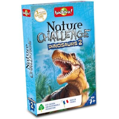 Bioviva – Retos Nature – Dinosaurios V2 – Cartas 7+ – Versión en inglés Battle Theme Dinos – A partir de 7 años – 2 a 6 jugadores – Fabricado en Francia – Incluye 1 tarjeta de coleccionista Bioviva – Retos Nature – Dinosaurios V2 – Cartas 7+ – Versión en inglés Battle Theme Dinos – A partir de 7 años – 2 a 6 jugadores – Fabricado en Francia – Incluye 1 tarjeta de coleccionista