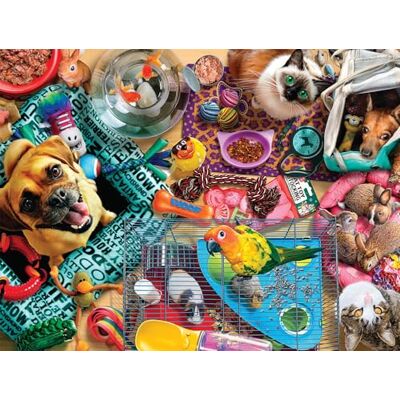 Buffalo Games Rompecabezas de 750 Piezas con Aletas, Peludo y Plumas Buffalo Games Rompecabezas de 750 Piezas con Aletas, Peludo y Plumas