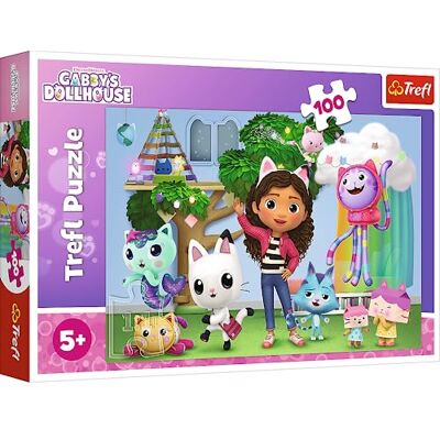 Trefl Gabby's Dollhouse, la Casa del Gato de Gabi Puzzle de 100 Piezas Puzzles de Colores con Personajes de Cuentos de Hadas, Entretenimiento Creativo, Diversión para Niños a Partir de 5 Años Trefl Gabby's Dollhouse, la Casa del Gato de Gabi Puzzle de 100 Piezas Puzzles de Colores con Personajes de Cuentos de Hadas, Entretenimiento Creativo, Diversión para Niños a Partir de 5 Años
