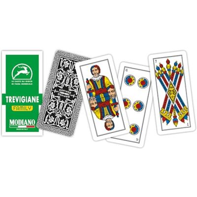 Modiano Juego de Cartas Trevigiane Verde Family Modiano Juego de Cartas Trevigiane Verde Family