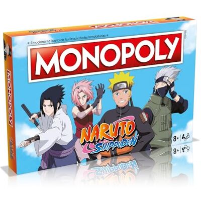 Winning Moves Monopoly Juegos de Mesa Naruto Ideal para Noches de Juegos, Desde 8+ Años Juego familiar, Juego clásico, Estrategia divertida, Compra propiedades, Gestión dinero, Varios jugadores, Reglas sencillas Winning Moves Monopoly Juegos de Mesa Naruto Ideal para Noches de Juegos, Desde 8+ Años Juego familiar, Juego clásico, Estrategia divertida, Compra propiedades, Gestión dinero, Varios jugadores, Reglas sencillas