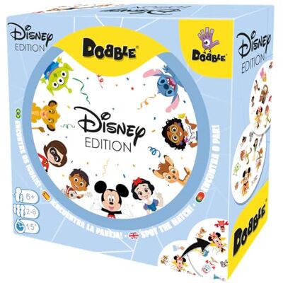 Asmodee Dobble Disney Edition, Juego de Cartas de Acción y Reflejos para Adultos y Niños, A Partir de 6 Años, De 2 a 8 Jugadores, 15 Minutos por Partida, Multilenguaje (Incluye Español) Asmodee Dobble Disney Edition, Juego de Cartas de Acción y Reflejos para Adultos y Niños, A Partir de 6 Años, De 2 a 8 Jugadores, 15 Minutos por Partida, Multilenguaje (Incluye Español)