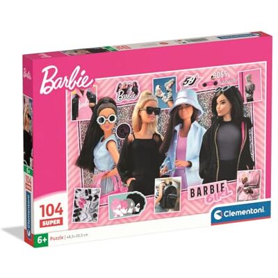 Clementoni Barbie Super Color Puzzle Infantil de 104 Piezas, Edad 6+, Diseño Boss Mode & Barbie Girl con Estilo Urbano, 48,5 x 33,5 cm, Clementoni Barbie Super Color Puzzle Infantil de 104 Piezas, Edad 6+, Diseño Boss Mode & Barbie Girl con Estilo Urbano, 48,5 x 33,5 cm,