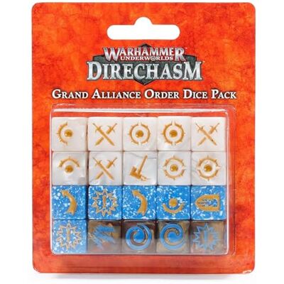 Games Workshop Warhammer Underworlds : Direchasm Dés de la Grande Alliance de l'Ordre Games Workshop Warhammer Underworlds : Direchasm Dés de la Grande Alliance de l'Ordre