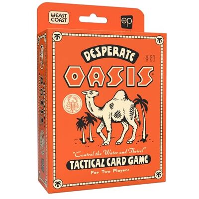 USAopoly Desperate Oasis Juego De Mesa, Juego De Cartas Táctico Standalone, Estrategia para Dos Jugadores, Cartas De Animales, Tokens De Palma 2 Jugadores 15 Minutos USAopoly Desperate Oasis Juego De Mesa, Juego De Cartas Táctico Standalone, Estrategia para Dos Jugadores, Cartas De Animales, Tokens De Palma 2 Jugadores 15 Minutos