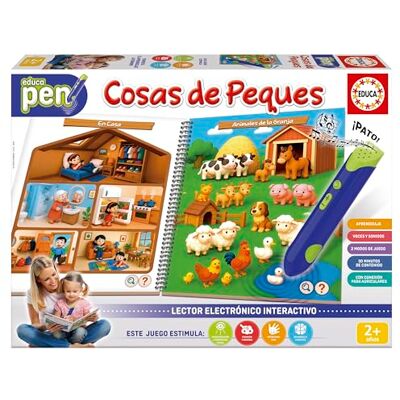 Educa Pen Cosas de Peques Juego tivo Interactivo con Lápiz Óptico y Cuaderno de Actividades Aprende Colores, Formas y Vocabulario Niños 2 3 4 años () Educa Pen Cosas de Peques Juego tivo Interactivo con Lápiz Óptico y Cuaderno de Actividades Aprende Colores, Formas y Vocabulario Niños 2 3 4 años ()