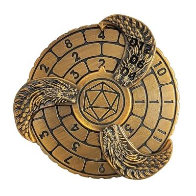 Rio Dados Metal Spinner- Oro con Caja de Metal Rio Dados Metal Spinner- Oro con Caja de Metal