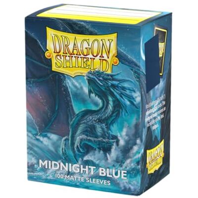 Dragon Caja de 100 unidades, mangas mate azul medianoche Dragon Caja de 100 unidades, mangas mate azul medianoche