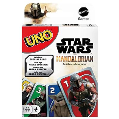 Mattel UNO Star Wars Juego de Cartas, 7+, 2-10 Jugadores Baraja inspirada en la serie y regla especial "Este es el camino" para niños, adolescentes y noches en familia, Mattel UNO Star Wars Juego de Cartas, 7+, 2-10 Jugadores Baraja inspirada en la serie y regla especial "Este es el camino" para niños, adolescentes y noches en familia,