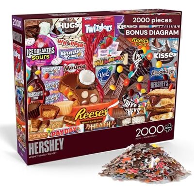 Buffalo Games Hershey Collage de Lujo Rompecabezas de 2000 Piezas para Adultos, Rompecabezas desafiante Noches de Juegos, tamaño Terminado 38.50 x 26.50 Pulgadas Buffalo Games Hershey Collage de Lujo Rompecabezas de 2000 Piezas para Adultos, Rompecabezas desafiante Noches de Juegos, tamaño Terminado 38.50 x 26.50 Pulgadas