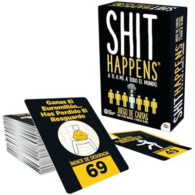 Bizak Shit Happens Original, Juego de Cartas para Adultos, Diversión y Risas, para Jugar Entre Amigos, Ideal para Noches Épicas, 2+ Jugadores,+18 años, Versión en Español () Bizak Shit Happens Original, Juego de Cartas para Adultos, Diversión y Risas, para Jugar Entre Amigos, Ideal para Noches Épicas, 2+ Jugadores,+18 años, Versión en Español ()