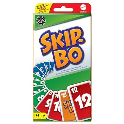 UNO Skip-Bo Juego de Cartas (Mattel ) Juego de cartas clásico de secuencias para niños, adolescentes y adultos; viajes, camping y noches de juegos, UNO Skip-Bo Juego de Cartas (Mattel ) Juego de cartas clásico de secuencias para niños, adolescentes y adultos; viajes, camping y noches de juegos,