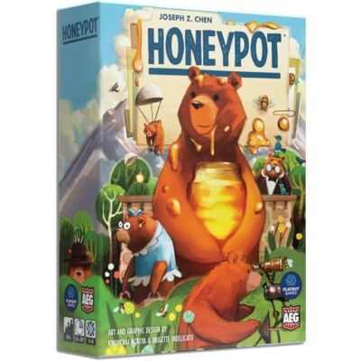 AEG Alderac Ent. Honeypot Juego de Cartas, I Stack, You Choose 1-6 jugadores, 15-30 min, 10+ años; crea pilas secretas, farolea y evita abejas enfadadas. AEG Alderac Ent. Honeypot Juego de Cartas, I Stack, You Choose 1-6 jugadores, 15-30 min, 10+ años; crea pilas secretas, farolea y evita abejas enfadadas.