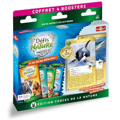 Bioviva Estuche Booster – 4 boosters Rets Nature Protect + 2 Cartas tótem Brillantes Orca y Tiburón bordeado – 1 póster con Lista de Todos los Animales – a Partir de 7 años – Bioviva Estuche Booster – 4 boosters Rets Nature Protect + 2 Cartas tótem Brillantes Orca y Tiburón bordeado – 1 póster con Lista de Todos los Animales – a Partir de 7 años –