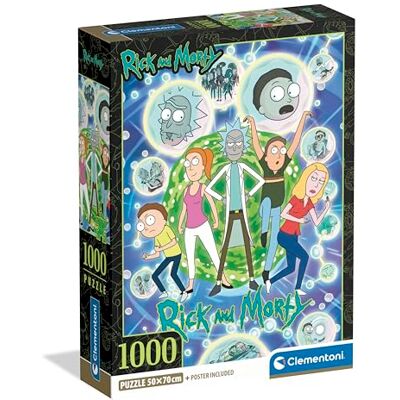 Clementoni Rick & Morty Puzzle 1000 Piezas para Adultos, Arte de la Serie Animada, Imágenes de Alta Definición, Materiales Sostenibles, 70 X 50 cm, 39788 Clementoni Rick & Morty Puzzle 1000 Piezas para Adultos, Arte de la Serie Animada, Imágenes de Alta Definición, Materiales Sostenibles, 70 X 50 cm, 39788