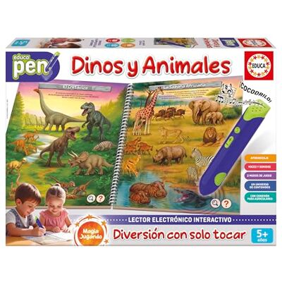 Educa pen Dinos y los Animales Juego tivo para niños +5 años Cuaderno con Preguntas y Lector electrónico Niños 5 6 7 años () Educa pen Dinos y los Animales Juego tivo para niños +5 años Cuaderno con Preguntas y Lector electrónico Niños 5 6 7 años ()