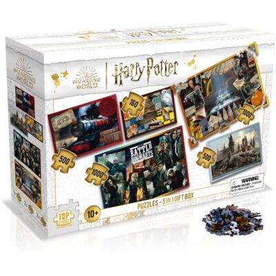 Winning Moves Pack 5 Puzzles en 1 para Niños y Adultos de Harry Potter- Incluye 1 Puzzle de 160 Piezas, 2 Puzzles de 500 Piezas y 2 Puzzles de 1000 Piezas Winning Moves Pack 5 Puzzles en 1 para Niños y Adultos de Harry Potter- Incluye 1 Puzzle de 160 Piezas, 2 Puzzles de 500 Piezas y 2 Puzzles de 1000 Piezas