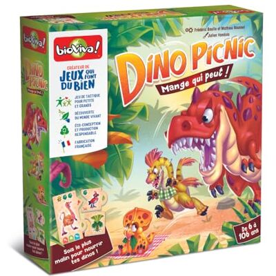 Bioviva Dino Picnic-Come Que Puede-Colección Famille Mesa-Juego Infantil en Familia-Diversión aprendiendo-a Partir de 6 años-Fabricado en Francia- () Bioviva Dino Picnic-Come Que Puede-Colección Famille Mesa-Juego Infantil en Familia-Diversión aprendiendo-a Partir de 6 años-Fabricado en Francia- ()
