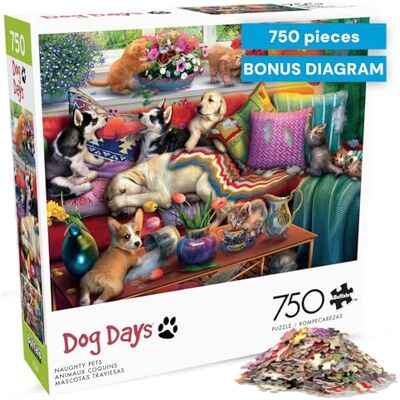 Buffalo Games Eduard Dog Days Naughty Pets Rompecabezas de 750 Piezas para Adultos Rompecabezas desafiante Noches de Juegos El tamaño Final es de 24.00 x 18.00 Buffalo Games Eduard Dog Days Naughty Pets Rompecabezas de 750 Piezas para Adultos Rompecabezas desafiante Noches de Juegos El tamaño Final es de 24.00 x 18.00