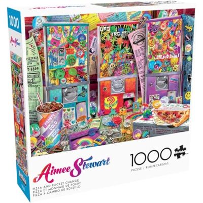 Buffalo Games Aimee Stewart Pizza and Pocket Change 1000 Piece Jigsaw Puzzle for Adults -Challenging Puzzle Perfect for Game Nights Finished Size is 26.75 x 19.75 Buffalo Games Aimee Stewart Pizza and Pocket Change 1000 Piece Jigsaw Puzzle for Adults -Challenging Puzzle Perfect for Game Nights Finished Size is 26.75 x 19.75