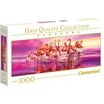 Clementoni Puzzle 1000 Piezas panorámico Paisaje Animales, Flamencos en el Agua, Puzzle Adulto (), Multicolor Clementoni Puzzle 1000 Piezas panorámico Paisaje Animales, Flamencos en el Agua, Puzzle Adulto (), Multicolor