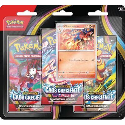 Pokémon : de Mejora de Megaevolución-Caos Creciente (1 Carta holográfica de promoción y 3 Sobres de Mejora) Pokémon : de Mejora de Megaevolución-Caos Creciente (1 Carta holográfica de promoción y 3 Sobres de Mejora)