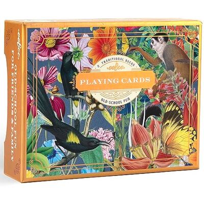 eeBoo Piece & Love: Juego de cartas Garden of Eden Incluye 2 52 barajas de cartas, barajas tradicionales con hermosas obras de arte y bordes dorados eeBoo Piece & Love: Juego de cartas Garden of Eden Incluye 2 52 barajas de cartas, barajas tradicionales con hermosas obras de arte y bordes dorados