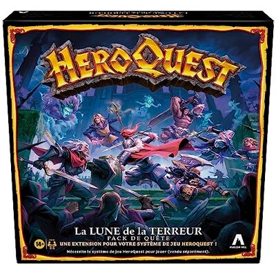 Avalon Hill HeroQuest, Paquete de búsqueda La Luna del Terror, Sistema de Juego HeroQuest requerido, Juegos de rol para 2 a 5 Jugadores, Desde 14 Años, Verde, Azul y Blanco Avalon Hill HeroQuest, Paquete de búsqueda La Luna del Terror, Sistema de Juego HeroQuest requerido, Juegos de rol para 2 a 5 Jugadores, Desde 14 Años, Verde, Azul y Blanco