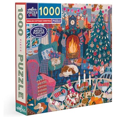 eeBoo Piece & Love: English Cottage Christmas Rompecabezas Cuadrado de 1000 Piezas para Adultos, 23 x 23 Pulgadas, Incluye Inserto de Referencia de Imagen, Piezas eeBoo Piece & Love: English Cottage Christmas Rompecabezas Cuadrado de 1000 Piezas para Adultos, 23 x 23 Pulgadas, Incluye Inserto de Referencia de Imagen, Piezas