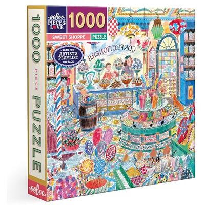 eeBoo Puzzle de 1000 Piezas Sweet Shoppe Puzzle Adulto 1000 Piezas de cartón Dimensiones del Rompecabezas 58,4 cm x 58,4 cm eeBoo Puzzle de 1000 Piezas Sweet Shoppe Puzzle Adulto 1000 Piezas de cartón Dimensiones del Rompecabezas 58,4 cm x 58,4 cm