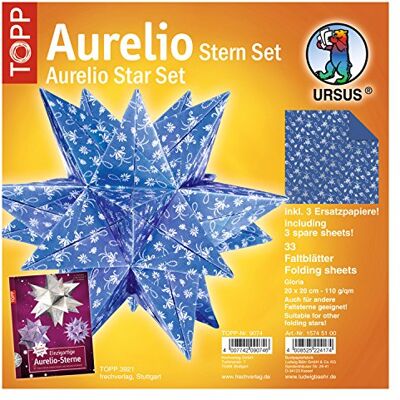 Ursus 15385100 Juego de 33 hojas de papel para hacer figuras (20 x 20 cm, 120 g/m²) Ursus 15385100 Juego de 33 hojas de papel para hacer figuras (20 x 20 cm, 120 g/m²)