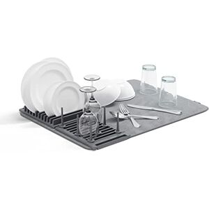 Umbra Udry Peg Escurridor de Platos con tapete, Gris carbón Umbra Udry Peg Escurridor de Platos con tapete, Gris carbón