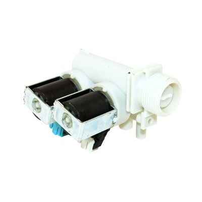 Indesit Válvula de entrada de agua para lavadora C00110333 Válvula de metal plateado para instalación y reparación de lavadoras 1 paquete Indesit Válvula de entrada de agua para lavadora C00110333 Válvula de metal plateado para instalación y reparación de lavadoras 1 paquete