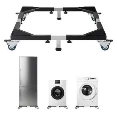 VEVOR Base Móvil para Muebles 930 x 810 x 100 mm con 8 Ruedas Gemelas con Bloqueo y 4 Frenos, Capacidad de Carga de 544 kg, Plataforma Rodante Ajustable de 584,2-929,64 mm para Lavadora, Frigorífico VEVOR Base Móvil para Muebles 930 x 810 x 100 mm con 8 Ruedas Gemelas con Bloqueo y 4 Frenos, Capacidad de Carga de 544 kg, Plataforma Rodante Ajustable de 584,2-929,64 mm para Lavadora, Frigorífico