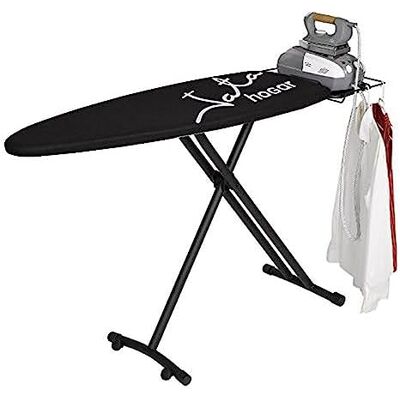 Jata HOGAR Tabla de Planchar Plegable, Medidas: 130 x 47 cm, Estructura Termocalada, Antideslizante, Funda 100% Algodón, Reposa Planchas, Varias Alturas, Fabricación europea Jata HOGAR Tabla de Planchar Plegable, Medidas: 130 x 47 cm, Estructura Termocalada, Antideslizante, Funda 100% Algodón, Reposa Planchas, Varias Alturas, Fabricación europea