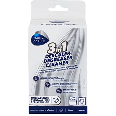 CARE + PROTECT 3 in 1, antical, desengrasante y desinfectante, para lavavajillas y lavadora, universal, original, profesional, en polvo, 6 sobres. CARE + PROTECT 3 in 1, antical, desengrasante y desinfectante, para lavavajillas y lavadora, universal, original, profesional, en polvo, 6 sobres.