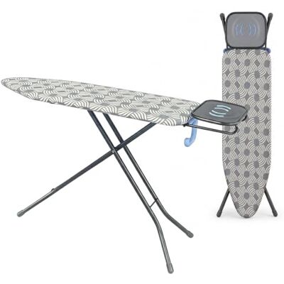 Relaxdays Tabla de Planchar 122 x 38 cm, Altura Ajustable, Menta/Blanco plegable, soporte para plancha y gancho Relaxdays Tabla de Planchar 122 x 38 cm, Altura Ajustable, Menta/Blanco plegable, soporte para plancha y gancho