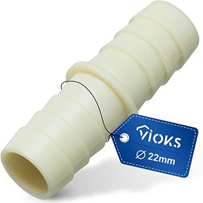 VIOKS Conector de manguera de desagüe adaptador de 22 mm de diámetro para manguera de desagüe de lavadora y lavavajillas VIOKS Conector de manguera de desagüe adaptador de 22 mm de diámetro para manguera de desagüe de lavadora y lavavajillas