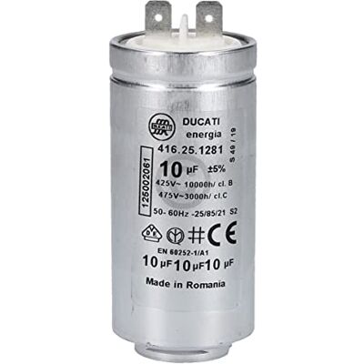 eVendix Condensador 10µF compatible con AEG 125002061/5 para secadora eVendix Condensador 10µF compatible con AEG 125002061/5 para secadora