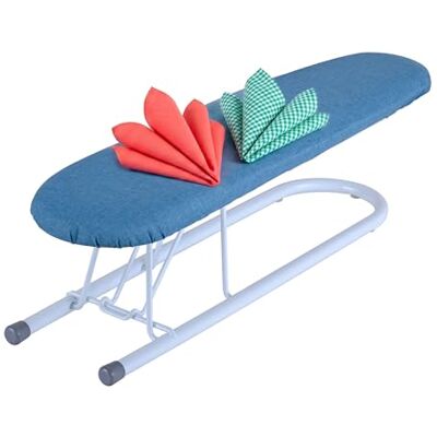 Relaxdays Tabla para Planchar Mangas, 52 x 12,5 cm, Azul/Blanco Funda de algodón, plegable Relaxdays Tabla para Planchar Mangas, 52 x 12,5 cm, Azul/Blanco Funda de algodón, plegable