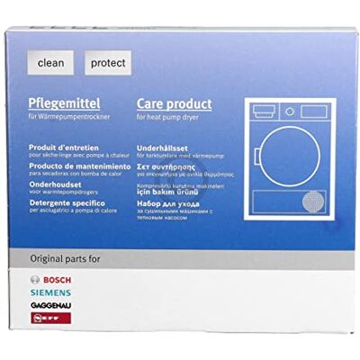 eVendix Set de cuidado compatible con Bosch 00312111 limpiador para secador con bomba de calor con programa de cuidado, 4 x 125 ml eVendix Set de cuidado compatible con Bosch 00312111 limpiador para secador con bomba de calor con programa de cuidado, 4 x 125 ml