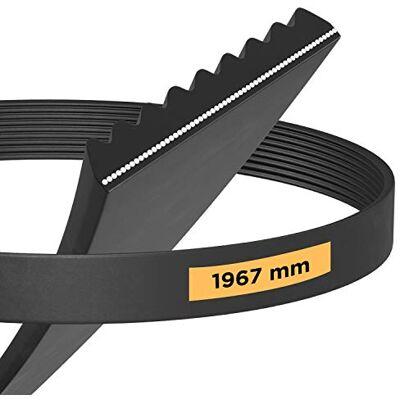 VIOKS Correa trapezoidal 1967PH9E, repuesto para lavadora Beko 2953240200 Smeg 751610119 VIOKS Correa trapezoidal 1967PH9E, repuesto para lavadora Beko 2953240200 Smeg 751610119