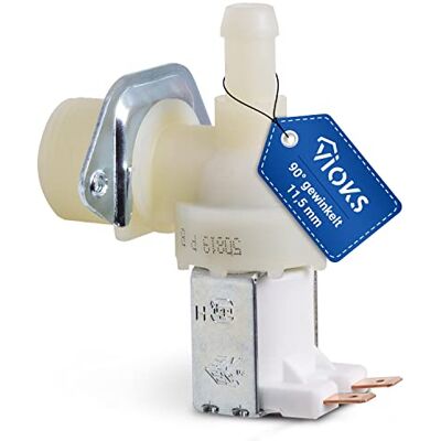 VIOKS Válvula solenoide para lavadora o lavavajillas, 1 posición, 90°, 11,5 mm de diámetro, universal VIOKS Válvula solenoide para lavadora o lavavajillas, 1 posición, 90°, 11,5 mm de diámetro, universal