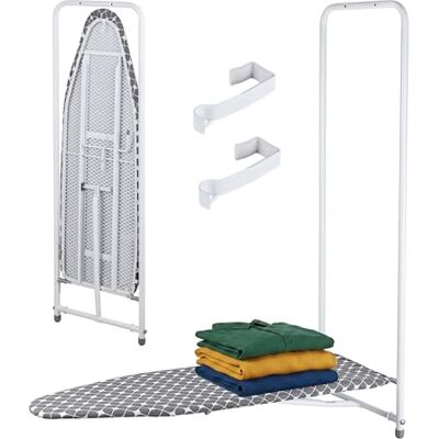 Relaxdays Tabla de Planchar de Puerta, 108,5x43 cm, Plegable, Blanco/Gris Relaxdays Tabla de Planchar de Puerta, 108,5x43 cm, Plegable, Blanco/Gris
