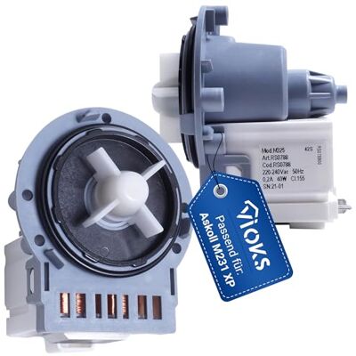 VIOKS Bomba de drenaje de repuesto 2 x 40 W para Askoll M231 XP 290735 290875 AEG Electrolux 53188943574 con montaje atornillado Bomba de aguas residuales AEG Whirlpool Zanussi VIOKS Bomba de drenaje de repuesto 2 x 40 W para Askoll M231 XP 290735 290875 AEG Electrolux 53188943574 con montaje atornillado Bomba de aguas residuales AEG Whirlpool Zanussi