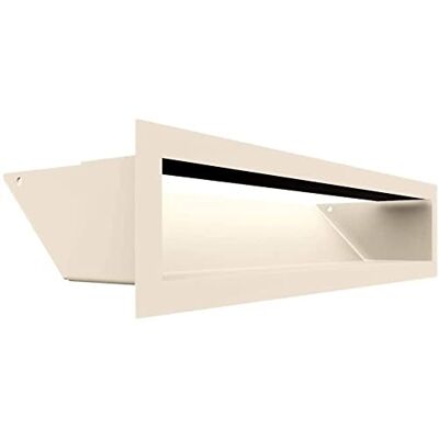 KRATKI Rejilla de ventilación Air Rejilla de Aire Caliente 9 x 40 cm Crema Rejilla de Escape para ventilación de chimeneas Entrada de Aire en un ángulo de 45 Grados KRATKI Rejilla de ventilación Air Rejilla de Aire Caliente 9 x 40 cm Crema Rejilla de Escape para ventilación de chimeneas Entrada de Aire en un ángulo de 45 Grados