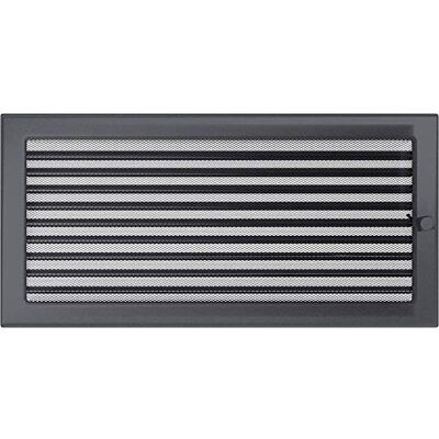 KRATKI Rejilla de ventilación con persianas (Lamas) 22 x 45 cm Grafito Rejilla de Escape para ventilación de chimeneas Resistente mecánicamente y al sobrecalentamiento KRATKI Rejilla de ventilación con persianas (Lamas) 22 x 45 cm Grafito Rejilla de Escape para ventilación de chimeneas Resistente mecánicamente y al sobrecalentamiento