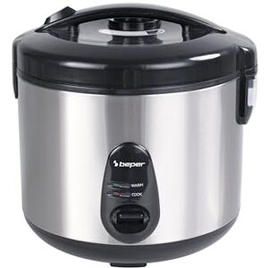 BEPER Olla arrocera eléctrica con función de conservación del calor, capacidad de 625 g, revestimiento antiadherente, tapa con junta de silicona y bandeja para cocinar al vapor. BEPER Olla arrocera eléctrica con función de conservación del calor, capacidad de 625 g, revestimiento antiadherente, tapa con junta de silicona y bandeja para cocinar al vapor.